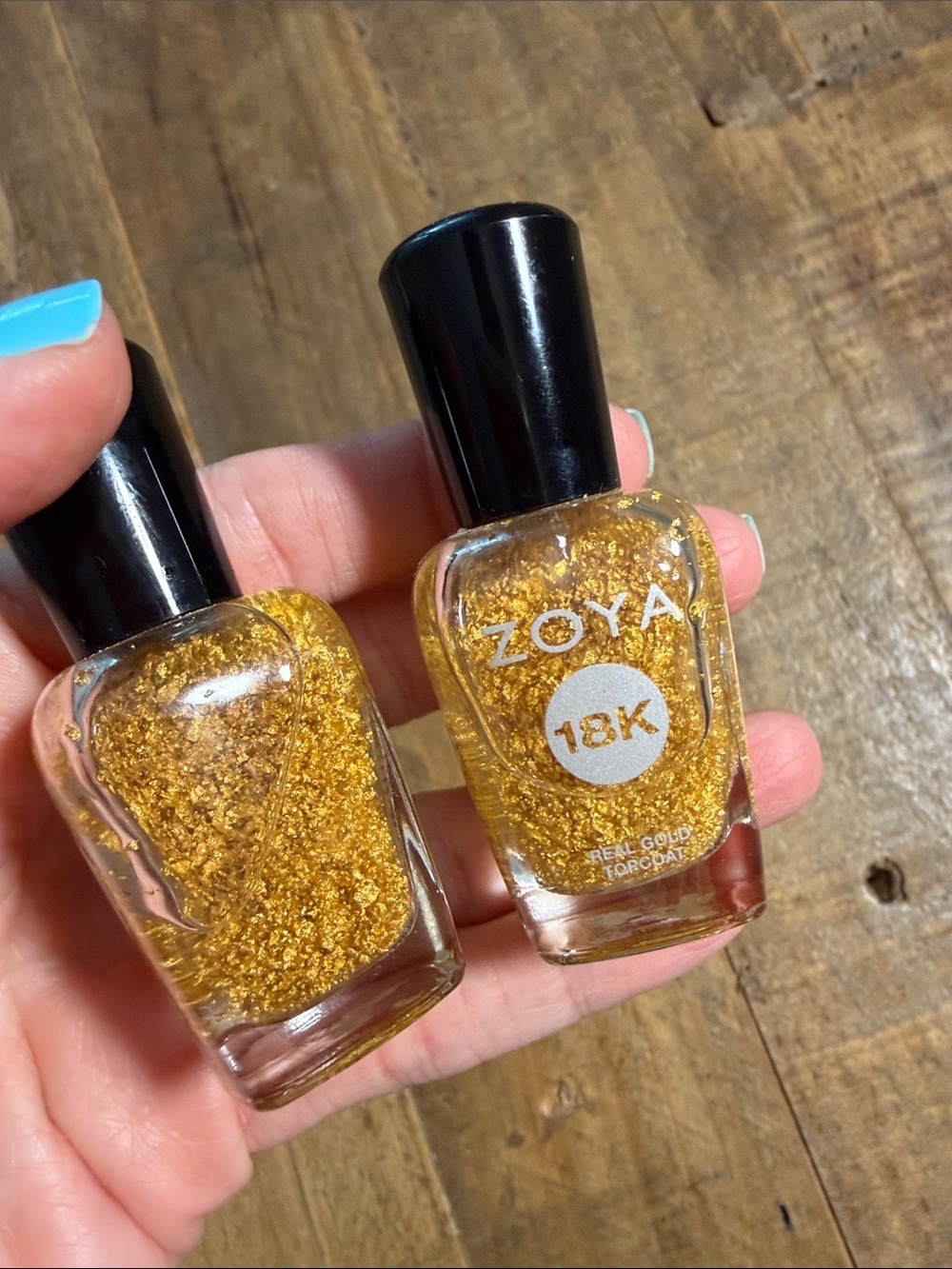 ZOYA 18k real gold flakes nail polish - set of 2